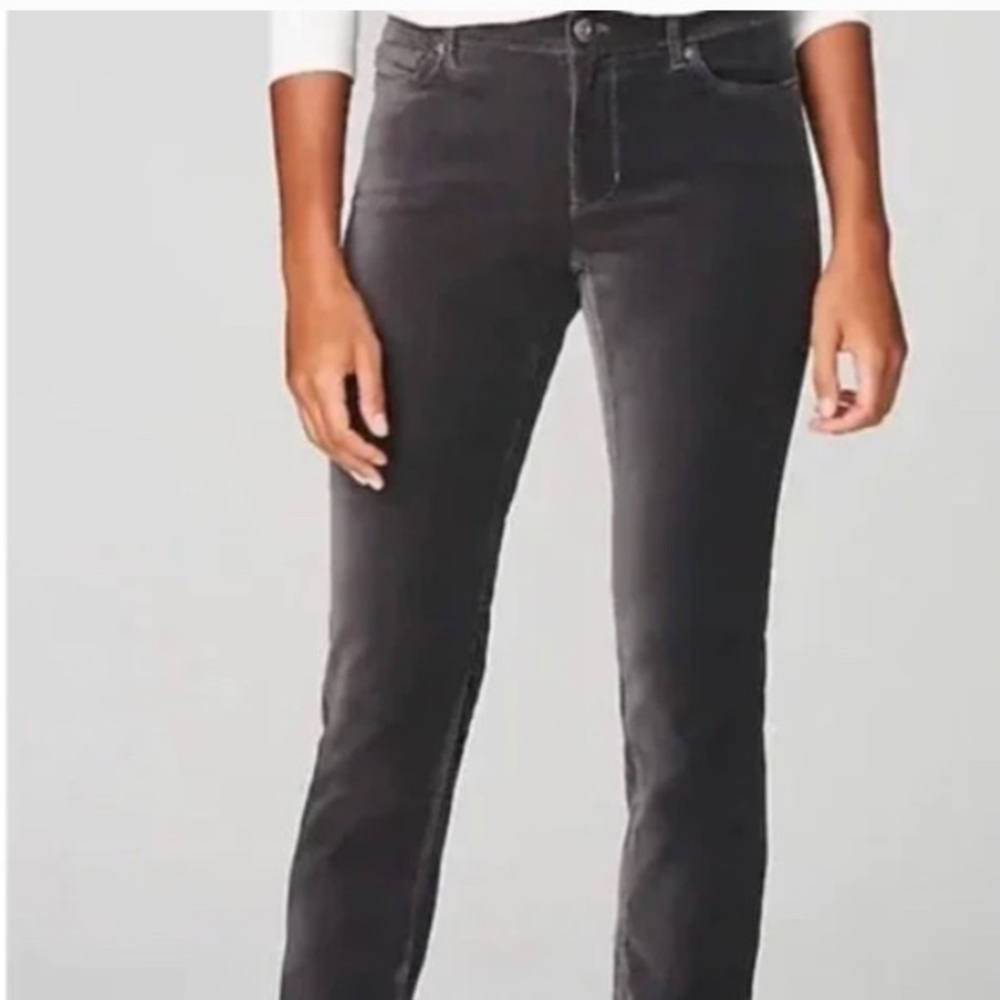 Luxe Velveteen-Stretch High-Rise Jeans J.Jill Womans Sz 20 Pants Mocha Brown